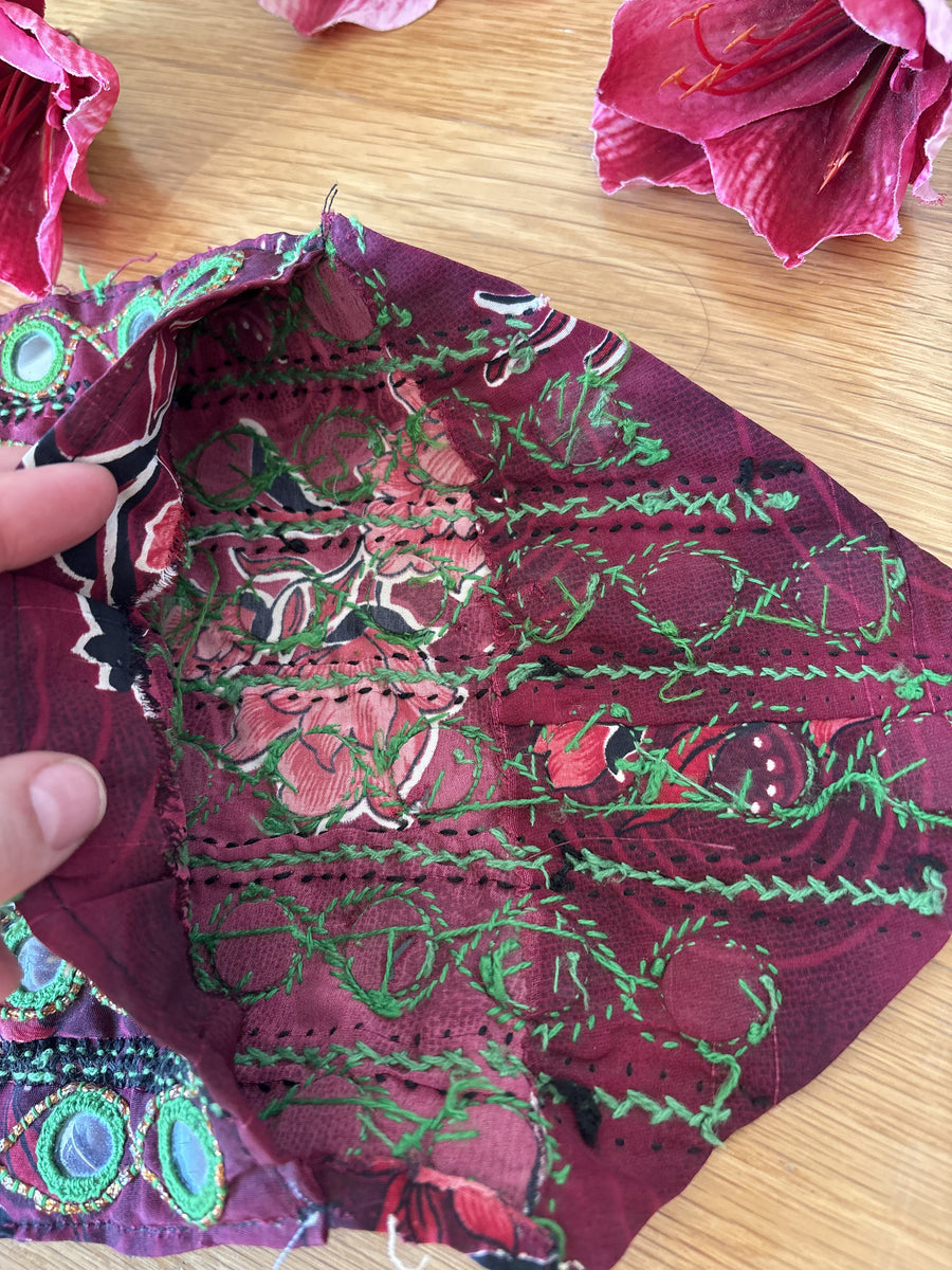 Estuche rajastaní burdeos
